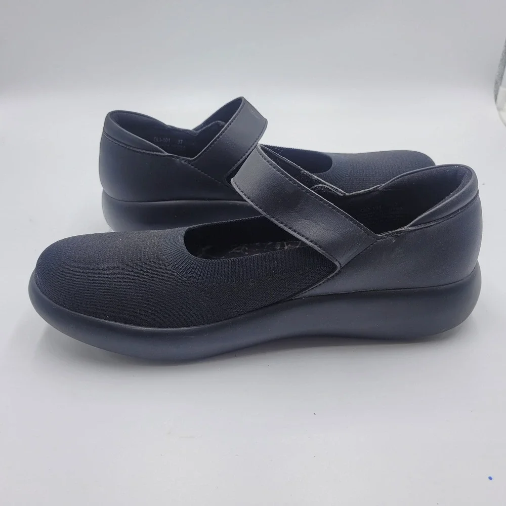 Alegria Black Mary Jane Knit Walking Comfort‎ Shoes Size 37 US 7-7.5 Casual Boho